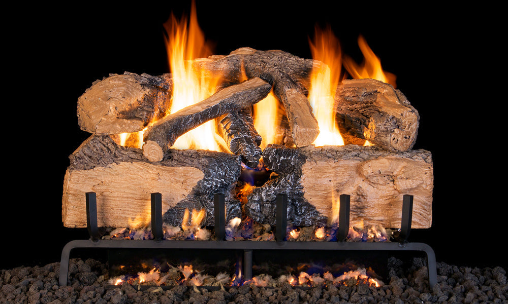 RealFyre Charred Series 24 Inch Charred Angel Split Oak Gas Log Set ...