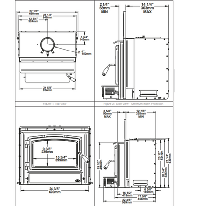 Osburn 1700 Wood Burning Insert - OB01705