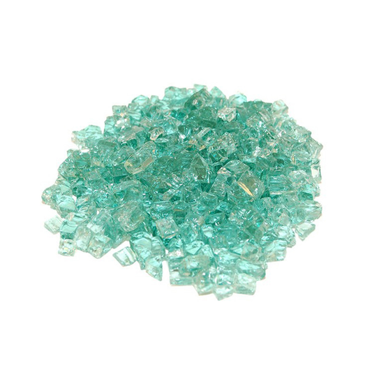 RealFyre Emerald 1/4 Inch Crushed Fire Glass 10 lbs - GL10E