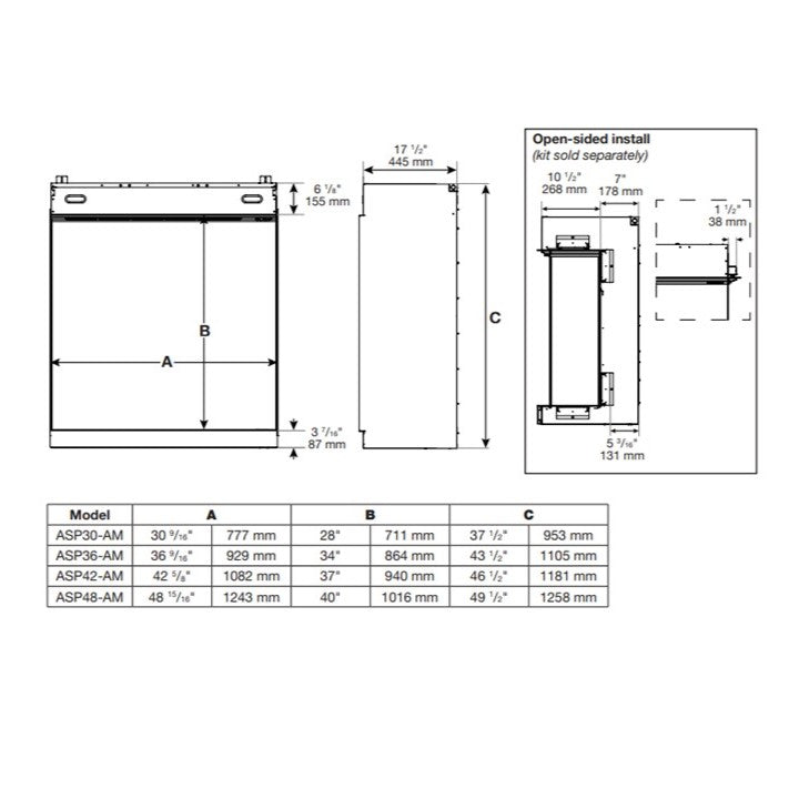 Dimplex Ignite Aspire 36 Inch Built In Electric Fireplace - ASP36