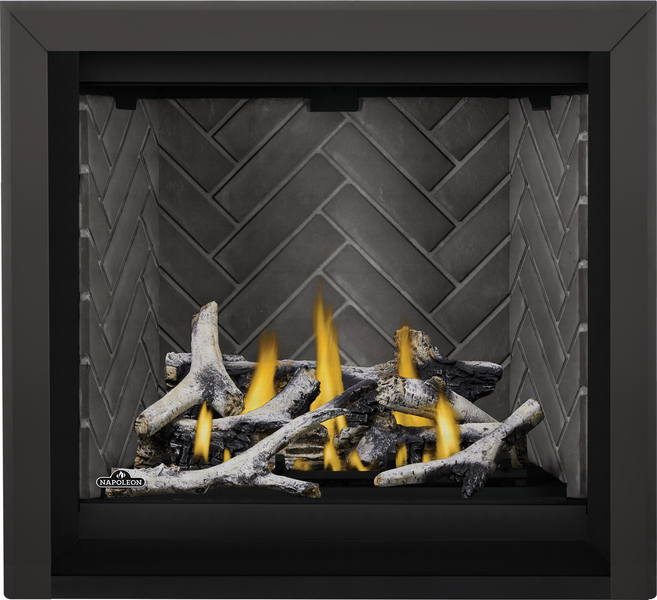 Heirloom 36 Direct Vent Gas Fireplace with Herringbone refractory (NG) -  Black Swan Home