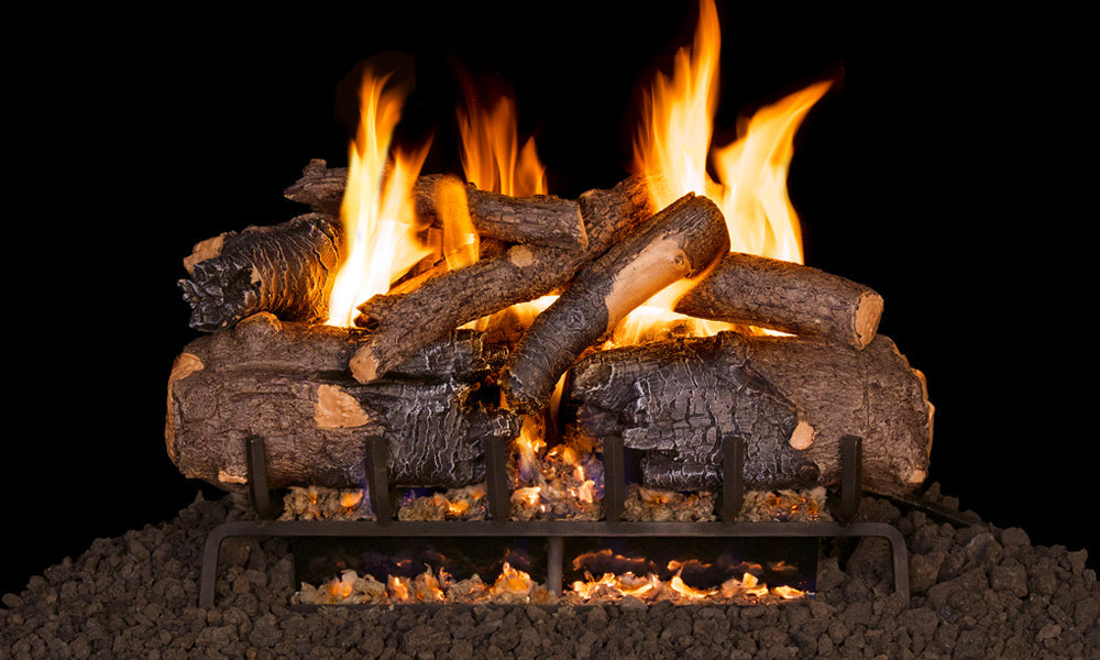 RealFyre Charred Series 24 Inch Charred American Oak Gas Log Set