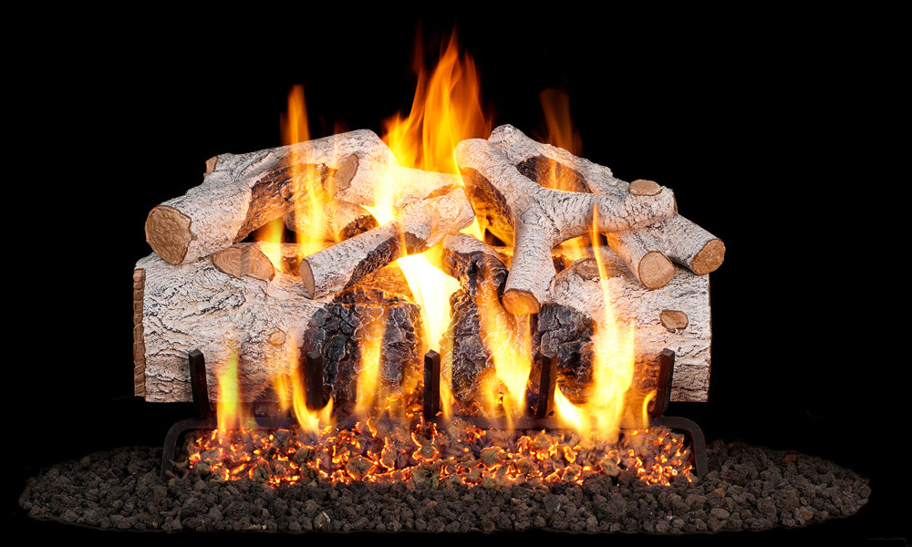 RealFyre Charred Series 30 Inch Charred Mountain Birch Gas Log Set