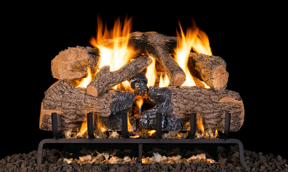 RealFyre Charred Series 30 Inch Charred Angel Oak Gas Log Set