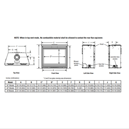 Superior 40 Inch Traditional Direct-Vent Gas Fireplace