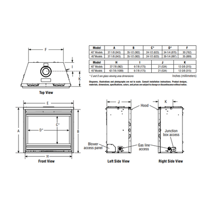 Superior 40 Inch Traditional Direct-Vent Gas Fireplace