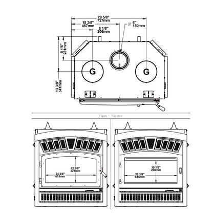 Valcourt Lafayette II Wood Burning Fireplace