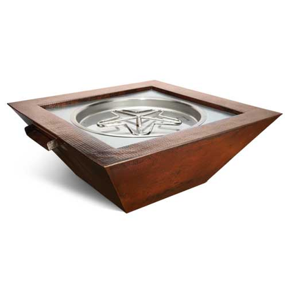 HPC Sedona Torpedo Hammered Copper Bowl Match Lit Outdoor Gas Firepit - TOR-SEDO40-MLFPK