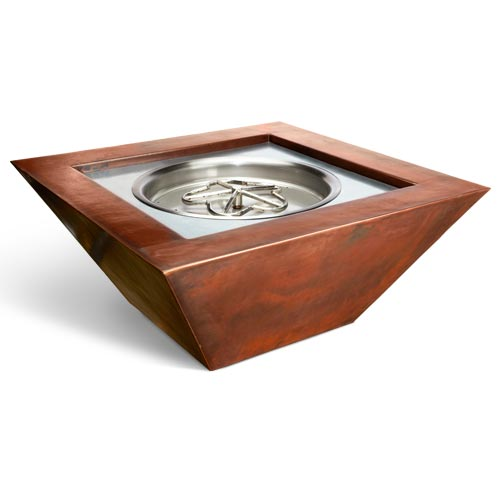 HPC Sierra Smooth Copper Bowl Outdoor Gas Firepit - SIER36-EI