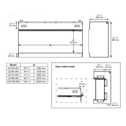 Dimplex Ignite Ultra 60 Inch Built In Linear Electric Fireplace - ULT60