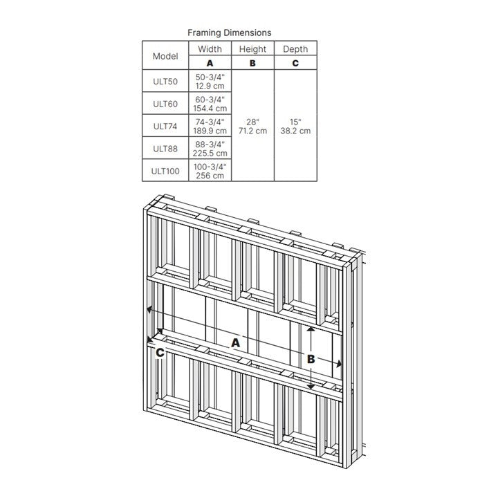 Dimplex Ignite Ultra 60 Inch Built In Linear Electric Fireplace - ULT60