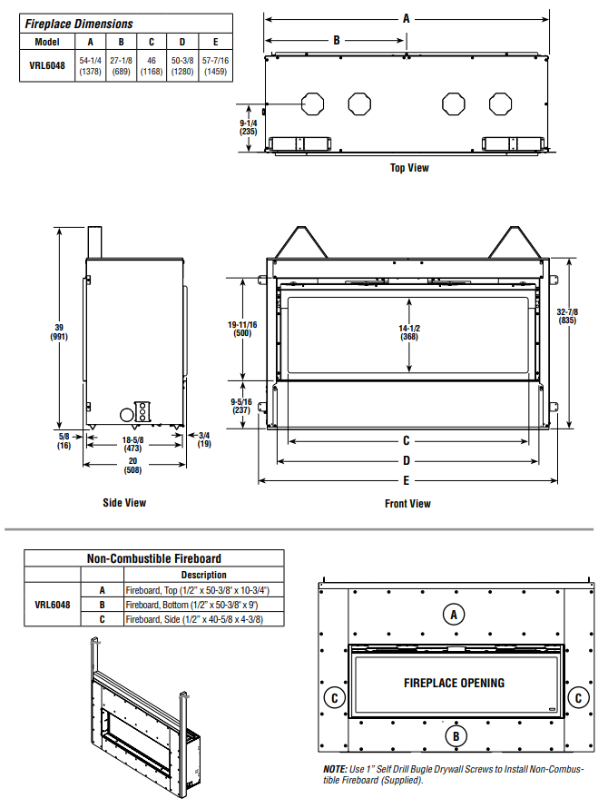 Superior 48 Inch Vent Free Gas Fireplace - VRL6048ZEN