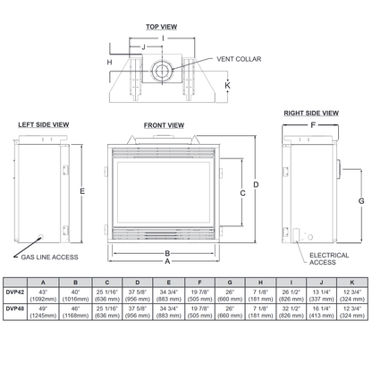 Empire Tahoe Premium 48 Direct Vent Gas Fireplace | DVP48FP