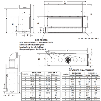 Majestic EchelonII 48 Linear Direct Vent Gas Fireplace | ECHEL48IN-C