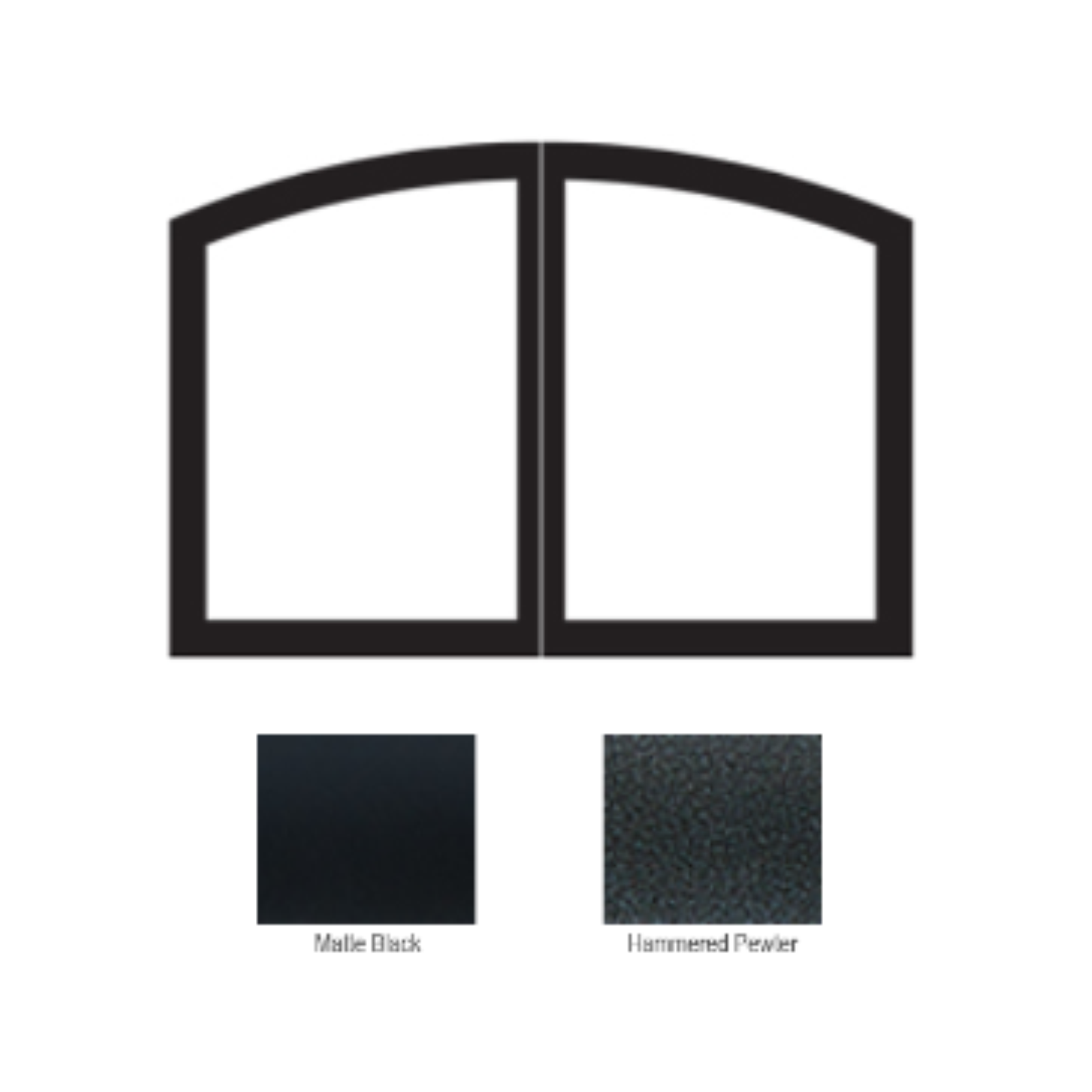 Empire Black Arch Door Set - VFR36SCBL