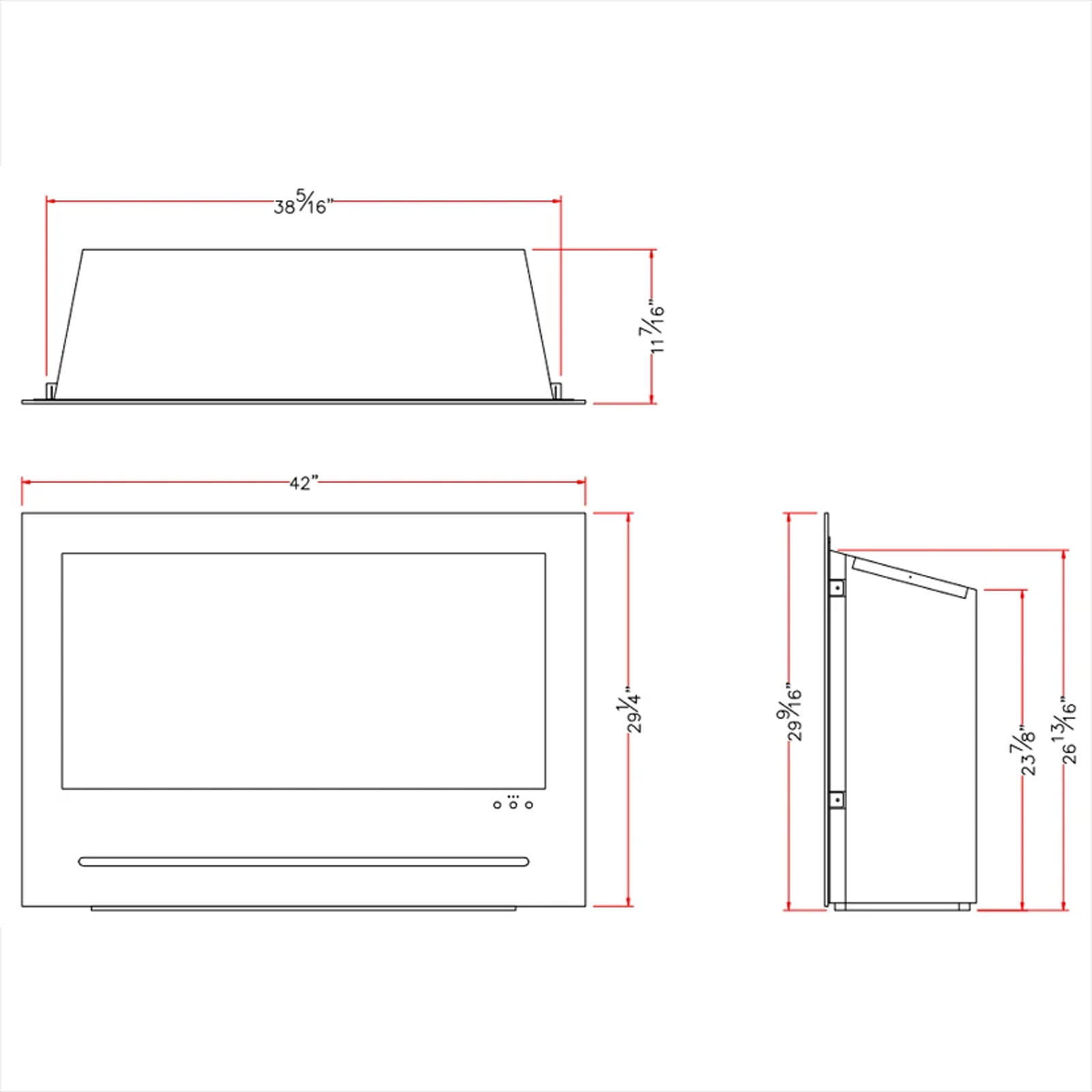 Modern Flames Home Fire 42 Inch Electric Fireplace | HF42CBI