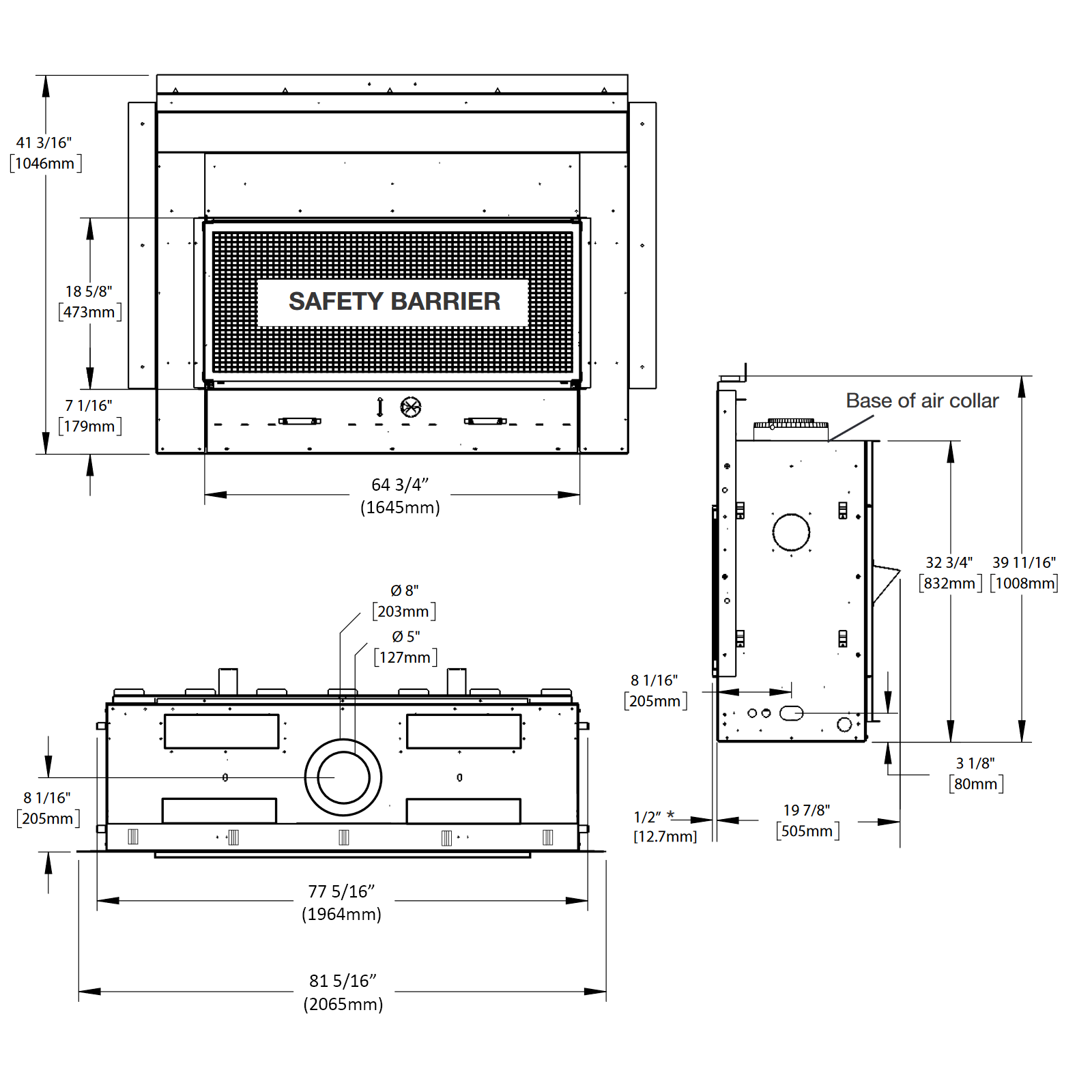 Napoleon Vector 62 Linear Direct-Vent Gas Fireplace | LV62N