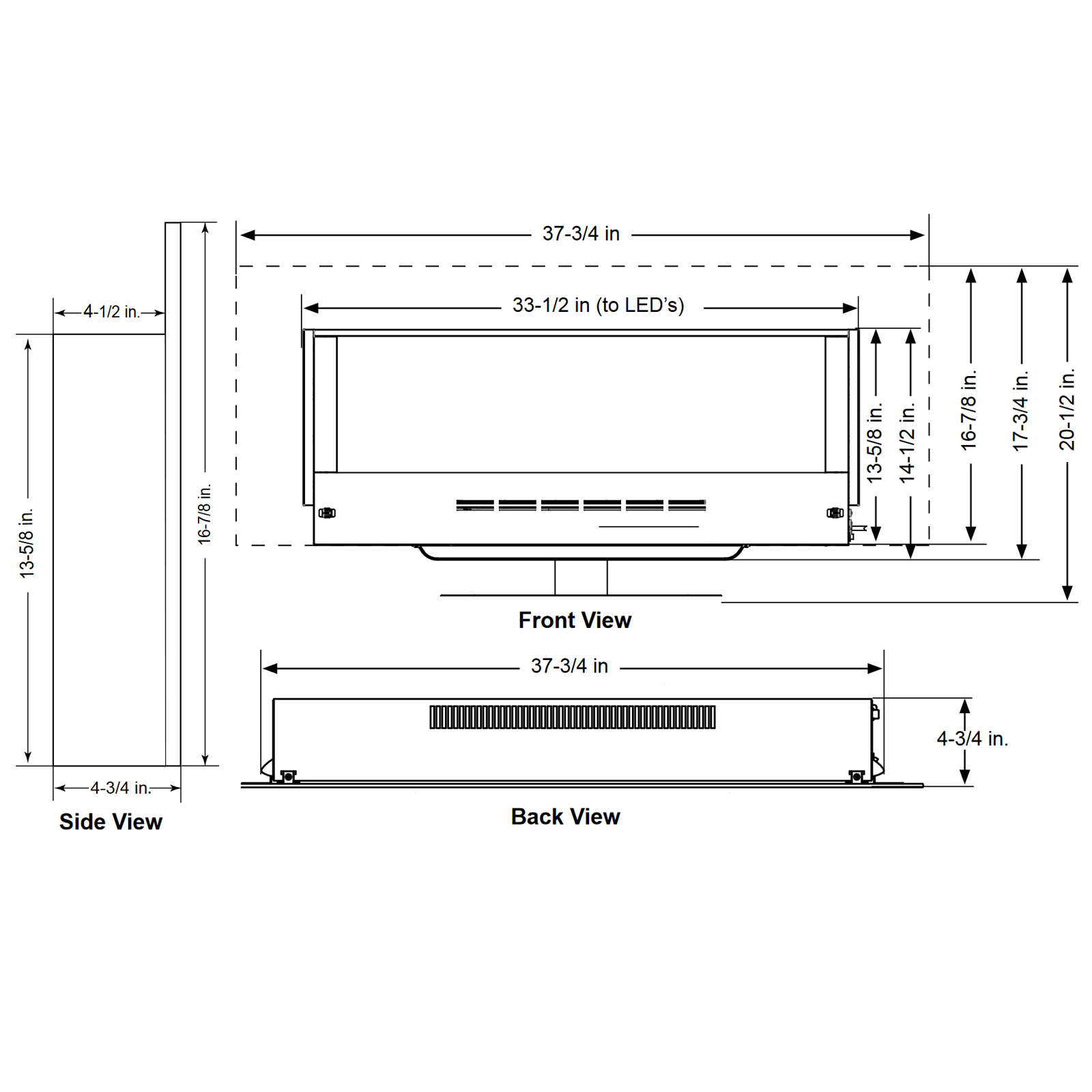 Monessen SimpliFire 38 Wall-Mount Electric Fireplace | SF-WMS38-BK ...