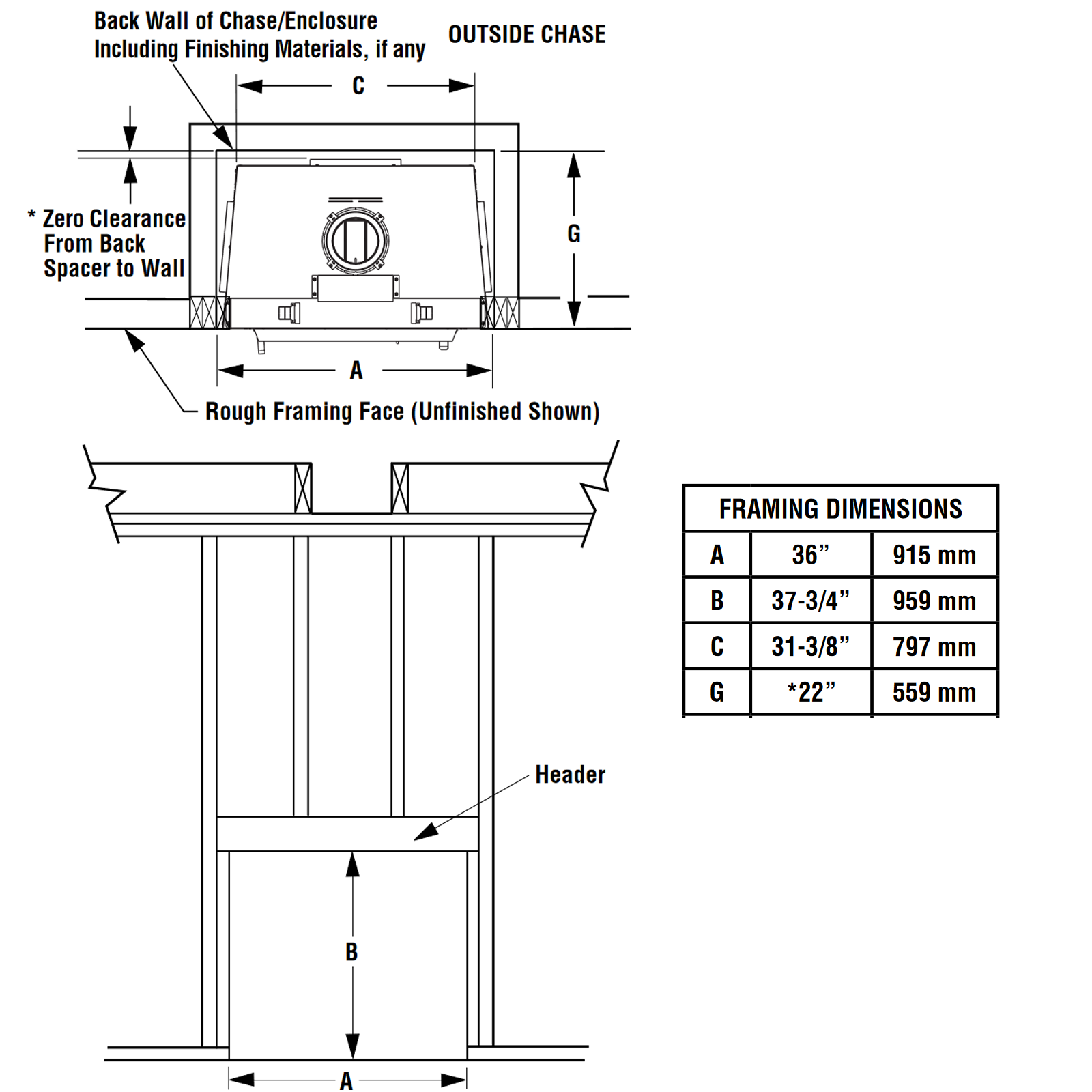 Superior White Stacked CF Trad EPA Cert Wood Fireplace | WRT3920 ...