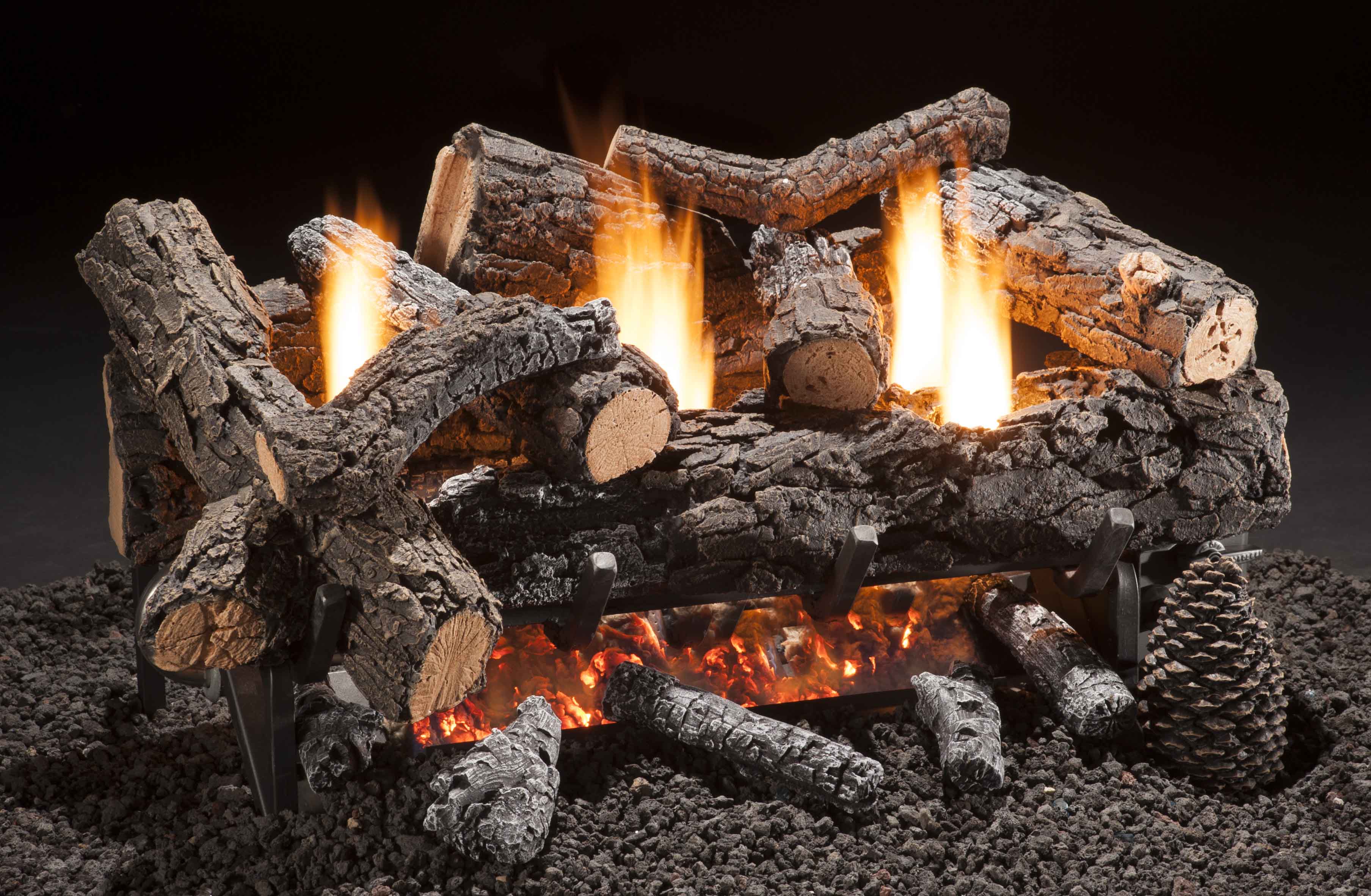 Hargrove 30 Inch Cozy Fire Vent Free Gas Log Set With Burner