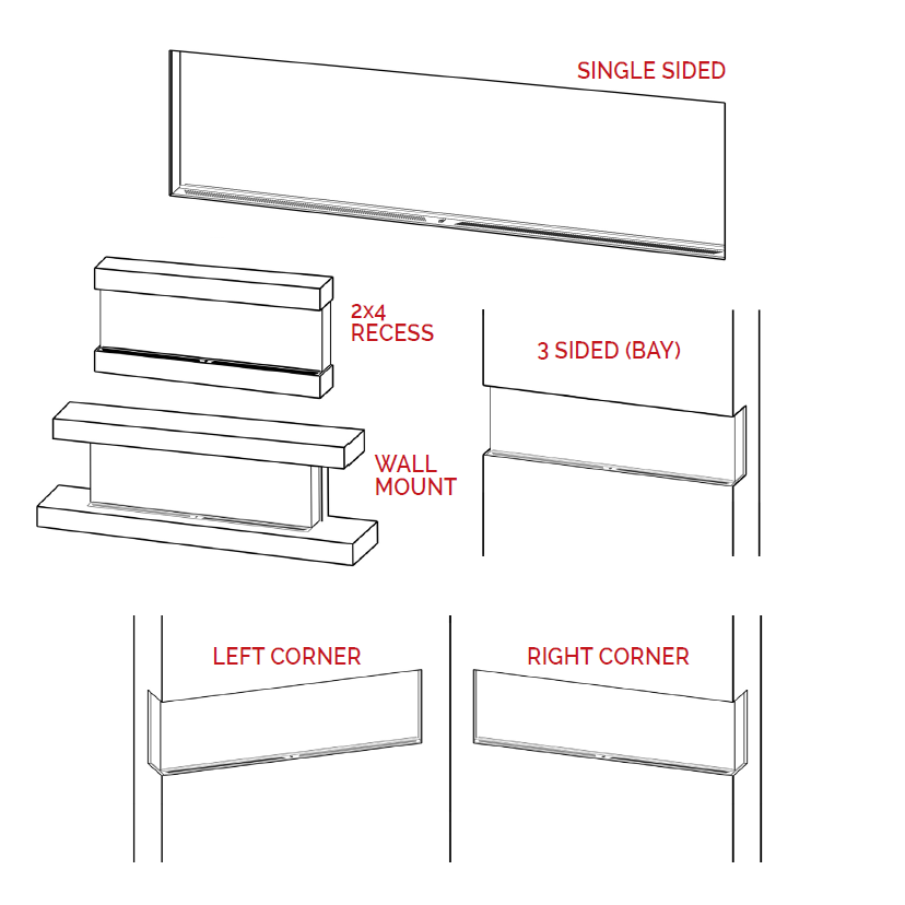 Modern Flames Landscape Pro 6616 Multi-Sided Elec Fireplace | LPM-6616