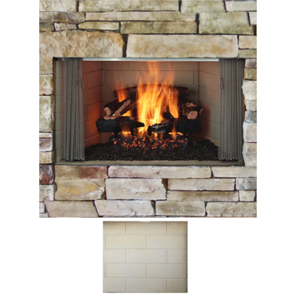 Majestic Villawood 36 Outdoor Woodburning Fireplace with Herringbone  Refractory (ODVILLA-36H) (ODVILLA-36H) The Cozy Cabin Stove & Fireplace  Parts Store
